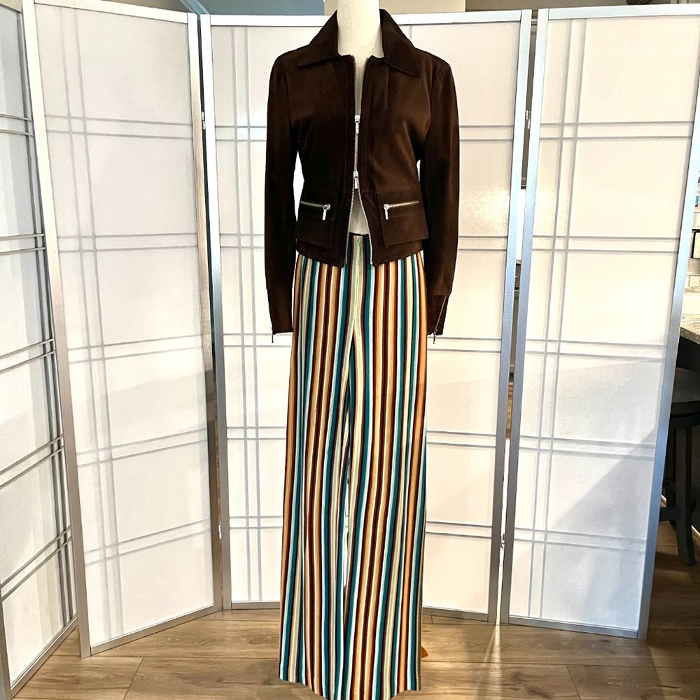 MISSONI Vintage Fully Lined Vertical Stripe Pant - Size IT 40